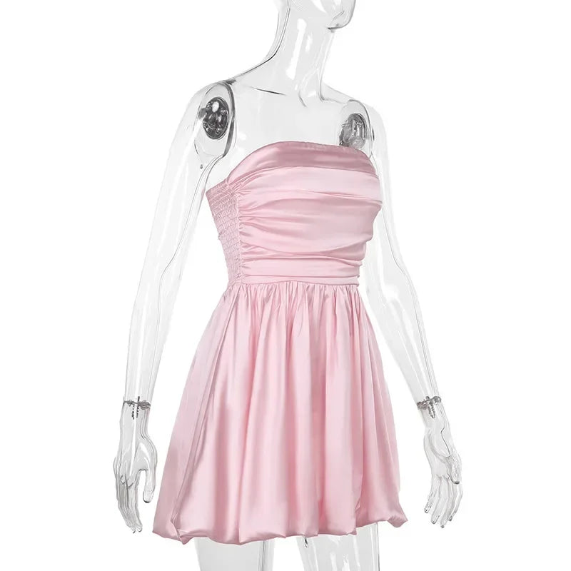 Fabian שמלת מיני סטרפלס עם חצאית נפוחה