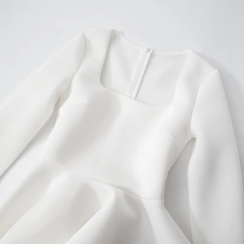 Sally שמלת מיני לבנה