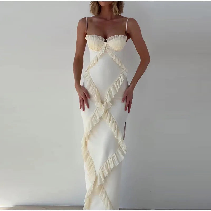 Lennon שמלת מקסי קפלים