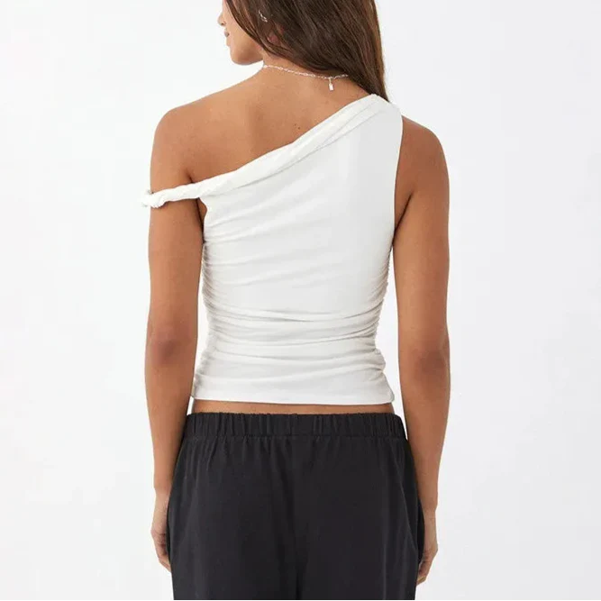 Anya חולצת כתף אחת אסימטרית