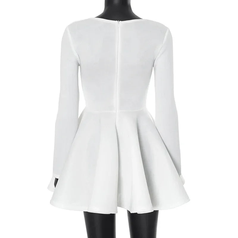 Sally שמלת מיני לבנה