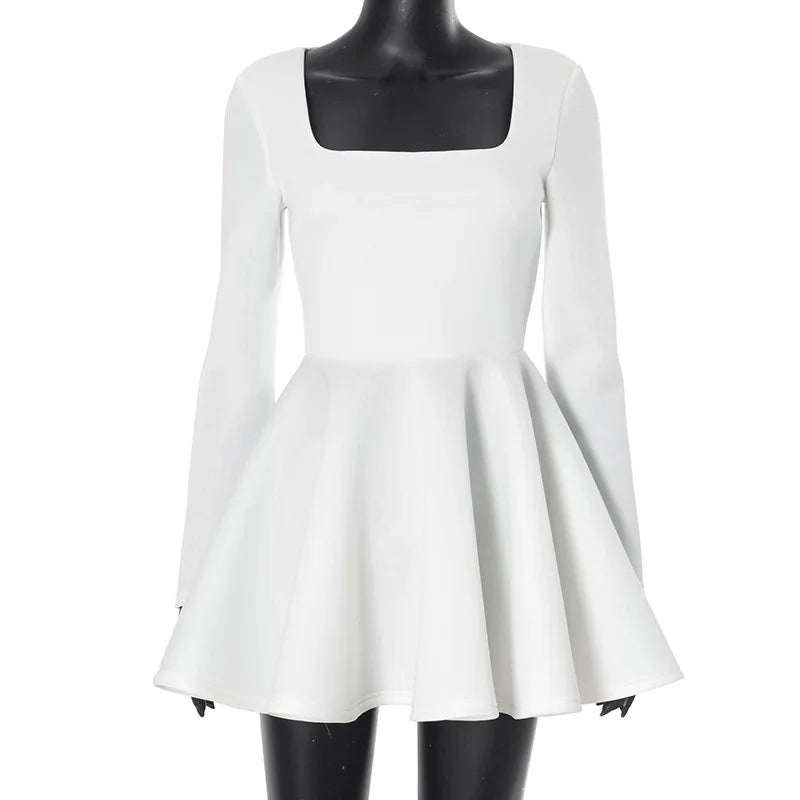 Sally שמלת מיני לבנה