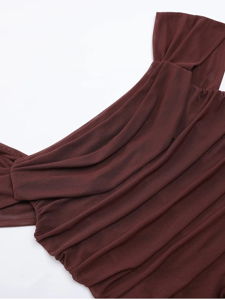 Perez שמלת מקסי מחטבת אלגנטית