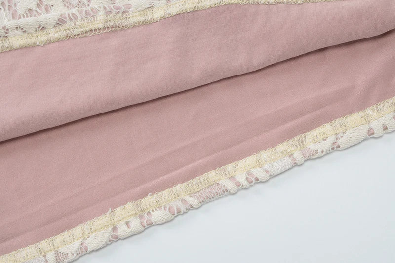 Pamela שמלת מיני תחרה עם שרוולים ארוכים